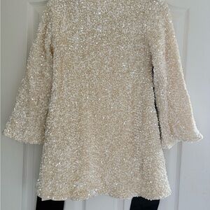 Commense Cream Sequins Dress